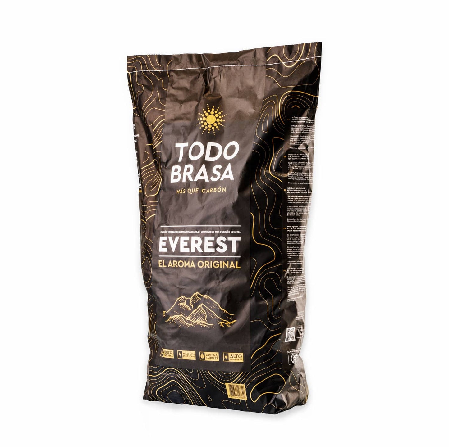 Everest Holzkohle 12kg – Todo Brasa Marabu & Steineiche gemischt für Profi-Griller